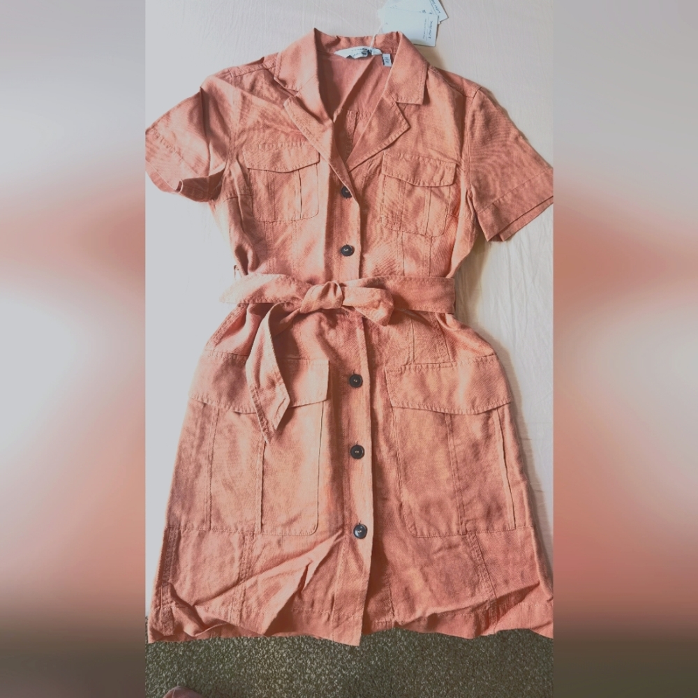 NWT-& Other Stories Linen Mini Shirt Dress